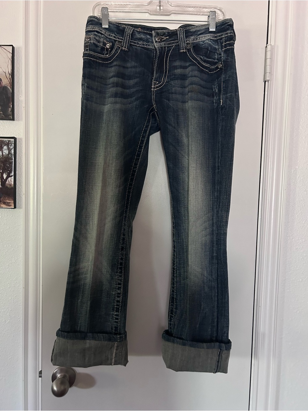 Miss Me Dark Blue Fade Boyfriend Jeans